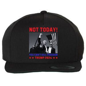 Trump 2024 Not Today! Trump Assassination Attempt Wool Snapback Cap