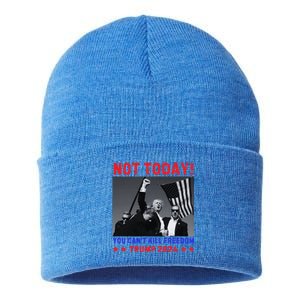 Trump 2024 Not Today! Trump Assassination Attempt Sustainable Knit Beanie