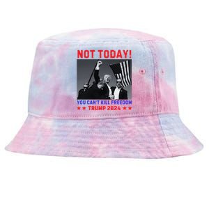 Trump 2024 Not Today! Trump Assassination Attempt Tie-Dyed Bucket Hat