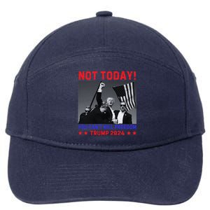 Trump 2024 Not Today! Trump Assassination Attempt 7-Panel Snapback Hat