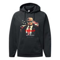 Trump 2024 Never Surrender Trump Assassinated Performance Fleece Hoodie