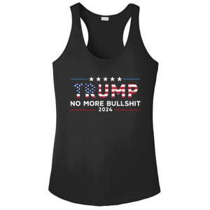 Trump 2024 No More Bullshit Political Ladies PosiCharge Competitor Racerback Tank