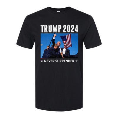 Trump 2024 Never Surrender Trump Assassinated Softstyle CVC T-Shirt