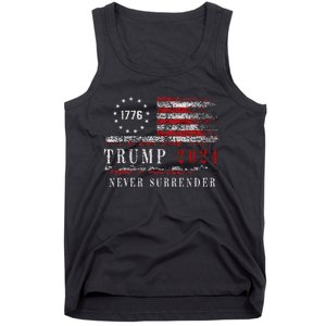 Trump 2024 Never Surrender President Legend Tank Top