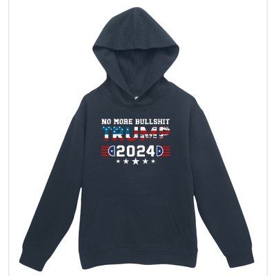 Trump 2024 No More Bullshit American Election 2024 Urban Pullover Hoodie