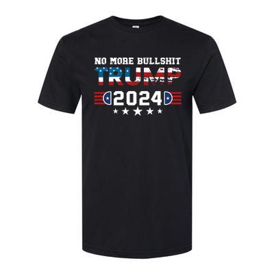 Trump 2024 No More Bullshit American Election 2024 Softstyle CVC T-Shirt