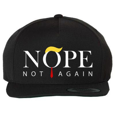 Trump 2024 Nope Not Again Funny Trump Wool Snapback Cap