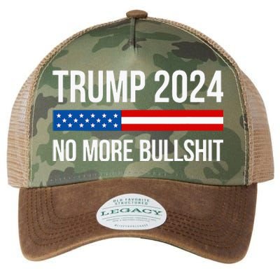 Trump 2024 No More Bullshit Legacy Tie Dye Trucker Hat