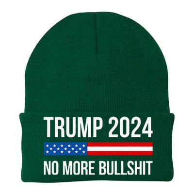 Trump 2024 No More Bullshit Knit Cap Winter Beanie