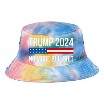 Trump 2024 No More Bullshit Tie Dye Newport Bucket Hat