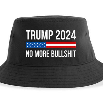 Trump 2024 No More Bullshit Sustainable Bucket Hat