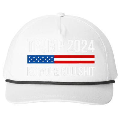 Trump 2024 No More Bullshit Snapback Five-Panel Rope Hat