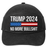 Trump 2024 No More Bullshit 7-Panel Snapback Hat