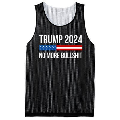 Trump 2024 No More Bullshit Mesh Reversible Basketball Jersey Tank