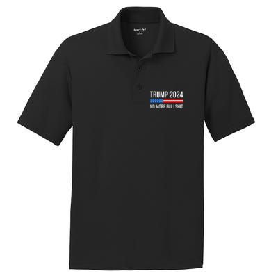 Trump 2024 No More Bullshit PosiCharge RacerMesh Polo