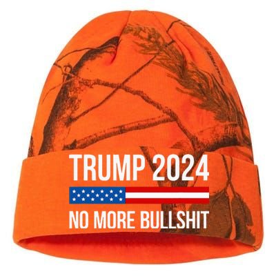 Trump 2024 No More Bullshit Kati Licensed 12" Camo Beanie