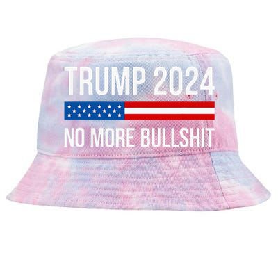 Trump 2024 No More Bullshit Tie-Dyed Bucket Hat