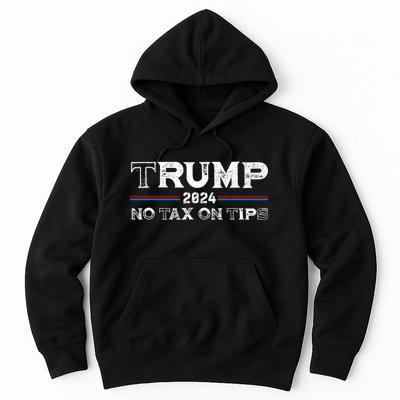 Trump 2024 No Tax On Tips Us Flag Hoodie