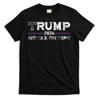 Trump 2024 No Tax On Tips Us Flag T-Shirt