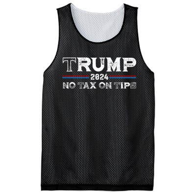 Trump 2024 No Tax On Tips Us Flag Mesh Reversible Basketball Jersey Tank