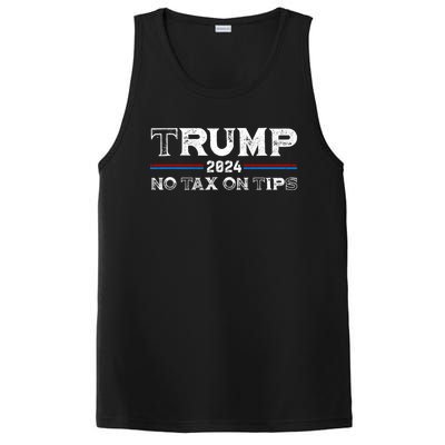 Trump 2024 No Tax On Tips Us Flag PosiCharge Competitor Tank