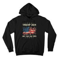 Trump 2024 No Tax On Tips Us Flag Tall Hoodie