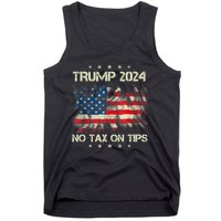 Trump 2024 No Tax On Tips Us Flag Tank Top