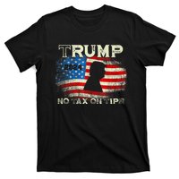 Trump 2024 No Tax On Tips Us Flag T-Shirt