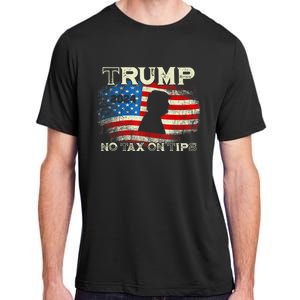 Trump 2024 No Tax On Tips Us Flag Adult ChromaSoft Performance T-Shirt