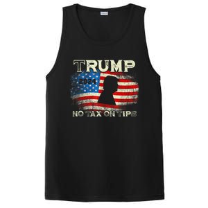 Trump 2024 No Tax On Tips Us Flag PosiCharge Competitor Tank