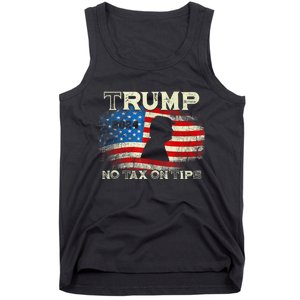 Trump 2024 No Tax On Tips Us Flag Tank Top