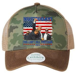 Trump 2024 Not Today You CanT Kill Freedom Legacy Tie Dye Trucker Hat