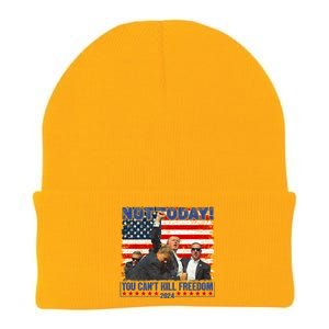 Trump 2024 Not Today You CanT Kill Freedom Knit Cap Winter Beanie