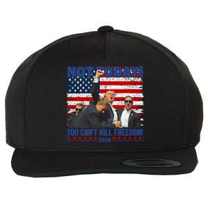 Trump 2024 Not Today You CanT Kill Freedom Wool Snapback Cap