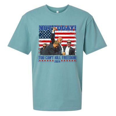 Trump 2024 Not Today You CanT Kill Freedom Sueded Cloud Jersey T-Shirt