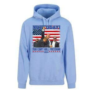 Trump 2024 Not Today You CanT Kill Freedom Unisex Surf Hoodie