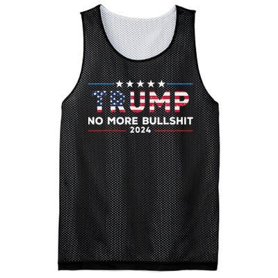 Trump 2024 No More Bullshit Political Mesh Reversible Basketball Jersey Tank