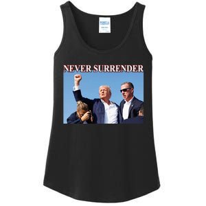 Trump 2024 Never Surrender President Legend Ladies Essential Tank