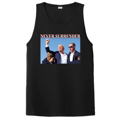 Trump 2024 Never Surrender President Legend PosiCharge Competitor Tank