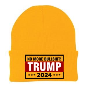 Trump 2024 No More BS Save America USA Vote Knit Cap Winter Beanie