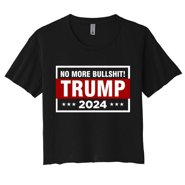 Trump 2024 No More BS Save America USA Vote Crop Top