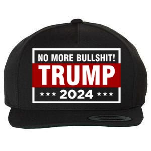 Trump 2024 No More BS Save America USA Vote Wool Snapback Cap