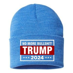 Trump 2024 No More BS Save America USA Vote Sustainable Knit Beanie