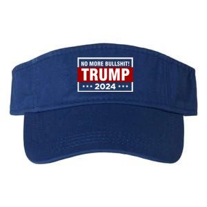 Trump 2024 No More BS Save America USA Vote Valucap Bio-Washed Visor