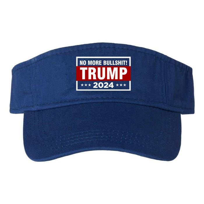 Trump 2024 No More BS Save America USA Vote Valucap Bio-Washed Visor