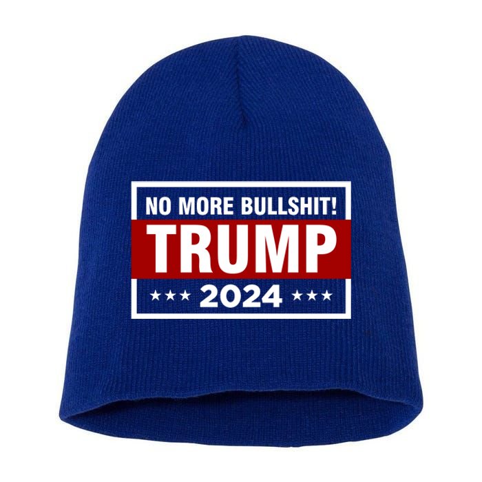 Trump 2024 No More BS Save America USA Vote Short Acrylic Beanie