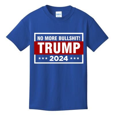 Trump 2024 No More BS Save America USA Vote Kids T-Shirt