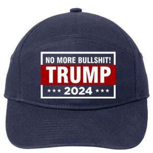 Trump 2024 No More BS Save America USA Vote 7-Panel Snapback Hat