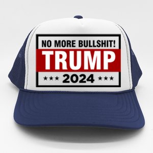 Trump 2024 No More BS Save America USA Vote Trucker Hat