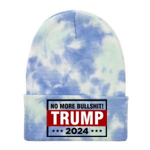 Trump 2024 No More BS Save America USA Vote Tie Dye 12in Knit Beanie